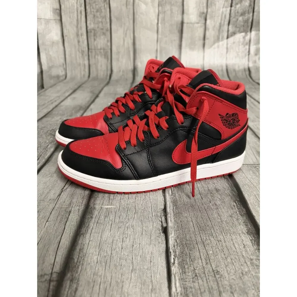Air Jordan 1 Mid Alternate Bred-Black/White/Fire Red-SIZE 10 DQ8426-060 EUR 44 - Picture 2 of 12